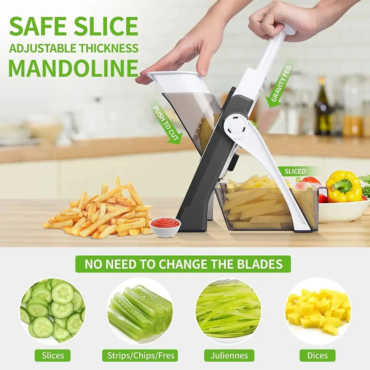 safe slice vegetable cutter 5 In 1